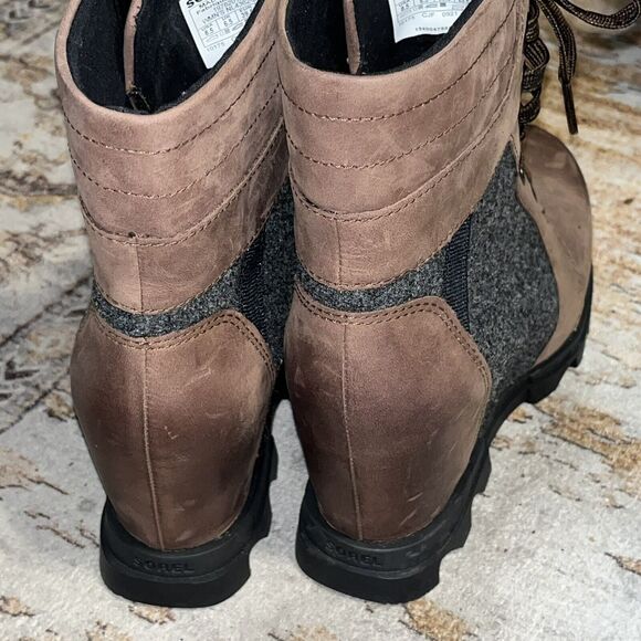 Sorel Women's Joan of Arctic Wedge III Lexie Boots (Tobacco) NL4362 Sz 8.5 - Picture 3 of 5